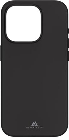 Black Rock Hülle für iPhone 15 Pro (MagSafe kompatibel, Wireless Charging kompatibel, slim, ultraslim, antibakteriell, Cover, Handyhülle für iPhone 15 Pro, Case, Silikonhülle, Silikon) schwarz