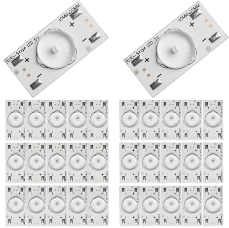 GuuYebe LED Backlight Strip Replacement Part, 3030 Single Lamp Beads 3V 6V with Optical Lens Fliter for LED TV Repair Bars 30PCS NS-50DF710NA19 NS-55DF710NA19 NS-55DF710NA21 E60-E3