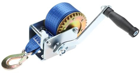 BOOMSTART Cabrestante manual azul 600LBS 270 kg 6 m cabrestante de salvamento cabrestante para barco de poliéster