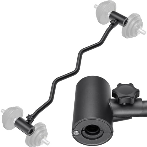Kipika Convertisseur d'haltères réglables en haltères – Adaptateur de barre de curling EZ – Équipement d'haltérophilie polyvalent pour salle de sport à domicile – Convient aux haltères standard – Peut