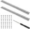 GOIYZTTR 2 Stück Klavierband Edelstahl 300x30mm Robustes Klavierband Scharnier Lang Stangenscharnier Inklusive Schraube und Schraubendreher für Klaviere Schranktüren