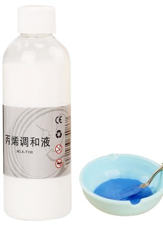 Gwtdtoad Diluyente para pinturas acrílicas, 100 ml, para pintura acrílica, regulador de viscosidad, para trabajos de precisión y suministros artísticos, con acabado uniforme