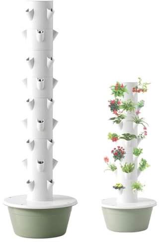 cultivo hidropónico vertical con temporizador. Torre hidropónica para jardín, apta para uso interior y exterior. Ideal para hierbas, frutas y verduras.,9-layers