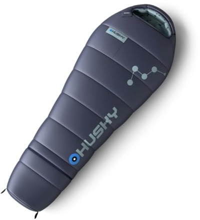 Husky Magic 2024 Sac de couchage sarcophage pour enfant -15 °C Bleu foncé 150-180 cm