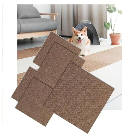 YUNFANOZ Losetas de Alfombra, Moqueta para el Suelo, Alfombra Multiusos for Suelos, for Uso residencial y Comercial.(Brown)