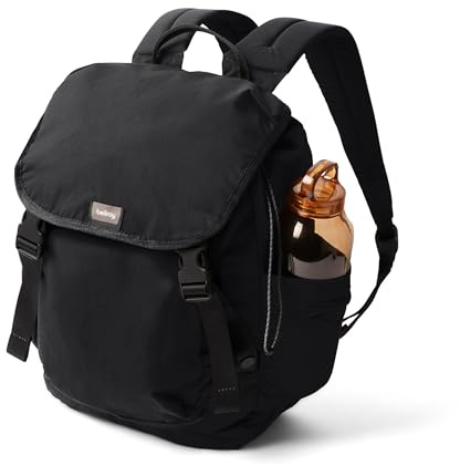 Bellroy Cinch Backpack (lightweight 20 liter backpack with external organization and adjustable shoulder straps) - Black