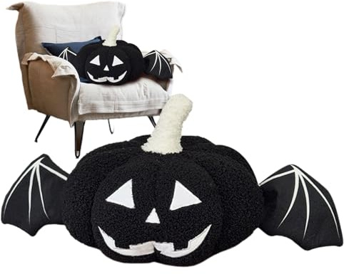 Mppchhn Halloween Pumpa Soffkudde - Läskig Dekorativ Halloween Kuddepöl | Mjuk Skön Fylld Halloweenplyschkudde för Vardagsrum Sovrum Studierum Sofa Bil