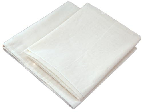 HIAKDOFT Tela De Algodón Puro Filtrante Reutilizable 2 Piezas 40x40 Cm Resistente a Altas Temperaturas Para Cocina y Filtrado De Jugos y Quesos Domésticos