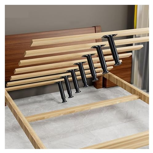 EFRJUWI Soporte de viga Cama Ajustable telescópico Negro, pie plástico for Muebles, Patas sofá, Soporte rodamiento Carga Inferior, 2 uds para Gabinete Sofá Mesa(Style E)