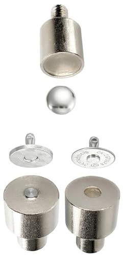 Matrice de boutons magnétiques pour machine à presser à la main - 14, 18 mm - Double capuchon sans couture - Lot de matrices de boutons magnétiques (14 mm)