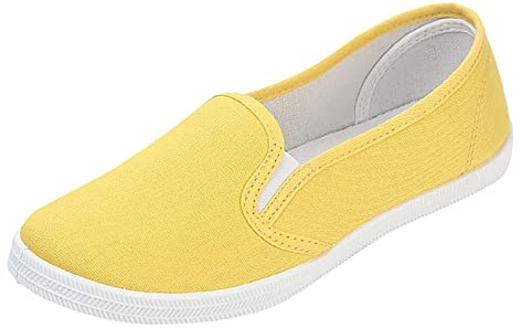 Generisch Chaussures d'été légères en tissu pour femme - Chaussons confortables et décontractés - Ballerines légères et respirantes - Chaussures basses en toile - Chaussures bateau classiques à