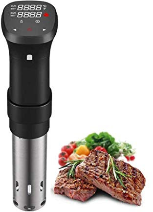 SMSOM Cuisinaires culinaires sous Vide, Acier Inoxydable de 1800 Watts en Acier Inoxydable, température précise, minuterie, Interface programmable