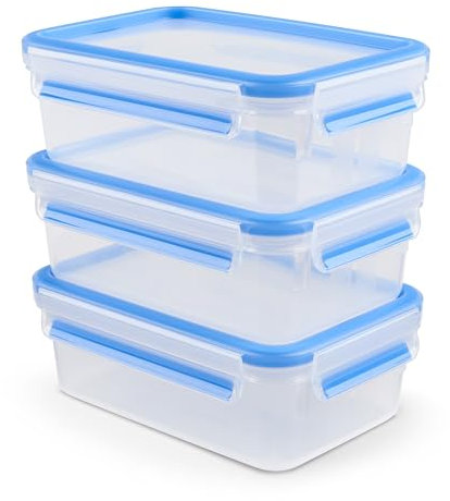 Tefal MASTERSEAL FRESHSET 3 HERMÉTICOS 1,0L, diseño a prueba de fugas, tapas de clip higiénicas herméticas, apto para lavavajillas, apto para microondas, resistente a las heladas - N1031351