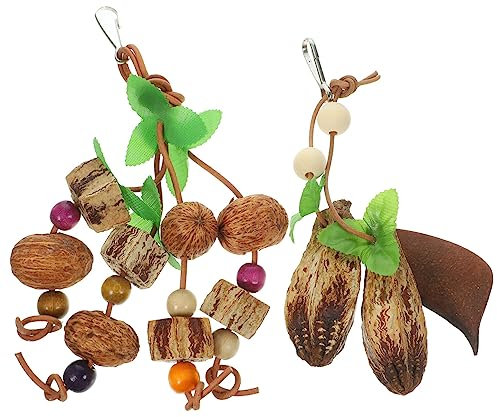 POPETPOP 2pezzi Giocattolo Sospeso Per Uccelli Da Gabbia Giocattolo Da Masticare Per Calopsitte e Parrocchetti Accessori Per Gabbie Per Uccelli Da Appendere