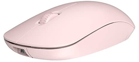 fxwtich Ratón inalámbrico silencioso para juegos, cómodo, compatible con laptop, alimentado por batería rosa