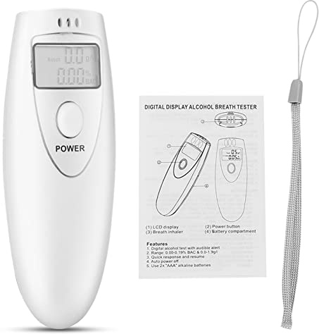 Analizador Probador 11 × 8 × 3 Pantalla única Probador de Aliento Portátil Analizador LCD Digital Detector Alcoholímetros Alcoholímetro