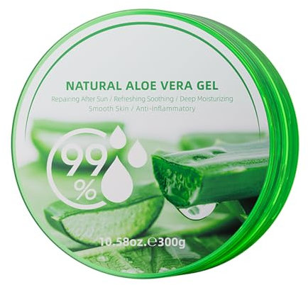 Gel Di Aloe Vera300g, Equilibra Aloe Ialuronico Dermo-gel, con Aloe Vera e Acido Ialuronico, per la cura quotidiana di corpo, rinfrescante e rinfrescante con vitamina, Ad azione idratante