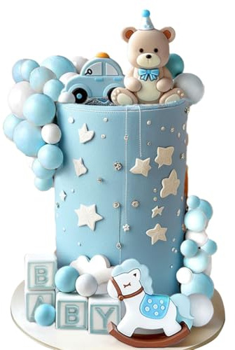 LaVenty Decorazione per torta a forma di orso blu decorazione per torte