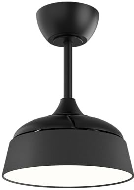 Sulion - Ventilador de Techo con Luz y Palas Retráctiles Wizz Stilo – Motor DC Silencioso, Luz Regulable 3000K–5500K, Función Verano/Invierno, Mando a Distancia – Ø55 cm
