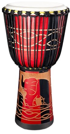 Bongo Drum - battito in legno intagliato, strumento a percussione vibrante | Strumento ritmo di ispirazione tradizionale africana, accento musicale decorativo per lo spettacolo di danza del festival