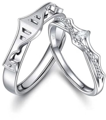Anillo de plata para hombre, anillo de plata de ley 925, corona ajustable, regalo para su amante, Ajustable, Plata 925/1000, No Gemstone