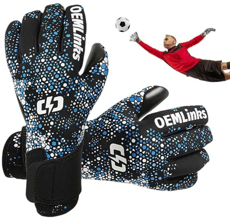 Guanti da Portiere per Calcio - Traspirante E Antiscivolo, Spesso Ed Elastico, Confortevole - Guanti da Portiere per Ragazzi e Giovani,per Ragazzi, Ragazze, Adulti, Adolescenti, Famiglia e Amici