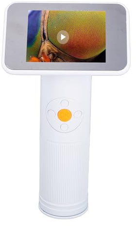 Denash 4K Digital Microscope, 1600X Magnification with 2.8in HD Screen, Portable Handheld Electronic Microscope for Science Exploration, PC Connectable