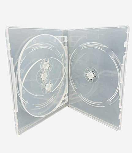 10 x 4 skiva klar DVD/CD/BLU RAY fodral – 14 mm ryggrad