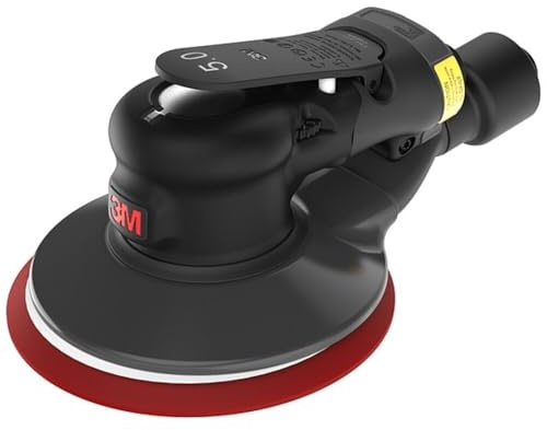 3M Xtract 88944 Ponceuse orbitale aléatoire pneumatique, 12,7 cm, avec embout d’aspiration centralisée, orbite de 9,5 mm, ROS ergonomique et léger, moteur de 0,28 HP (209 W)