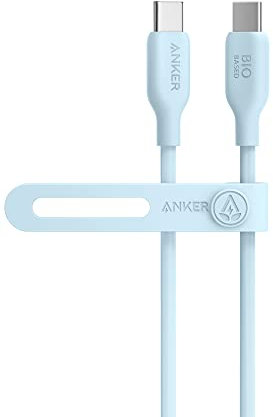 Anker USB C auf USB C Kabel, 240W USB C Kabel, Bio USB C Ladekabel 90cm lang für iPhone 16/15 Serie, MacBook Pro/Air, iPad Pro/Air, Galaxy S24, Pixel, Switch, LG (Wolkengrau)