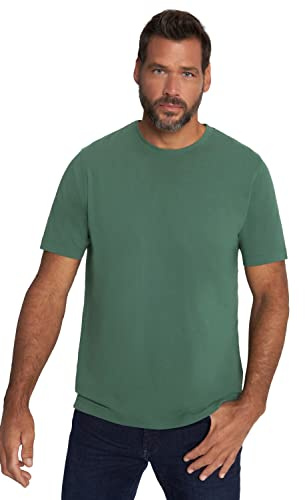 JP 1880 Herren große Größen Übergrößen Menswear L-8XL T-Shirt, Basic, Rundhals, gekämmte Baumwolle trübes grün 8XL 702558198-8XL