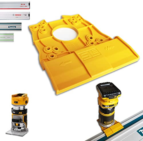 Professionell styrskensadapter för DEWALT DCW600/DCW604/DCW604NT, D26200 för Makita/Bosch/Festool/Mafell styrskena överfräs kantfräs adapter