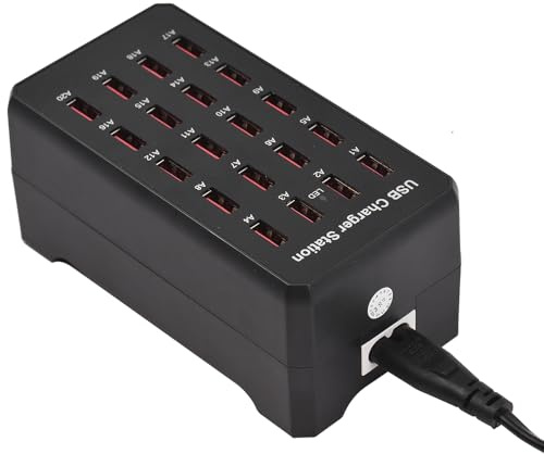 Docooler USB C Charger Block Multiple Ports 20-port 100W Smart USB Charger Fast Charger USB C USB Charging Hub for Multiple Devices Safety