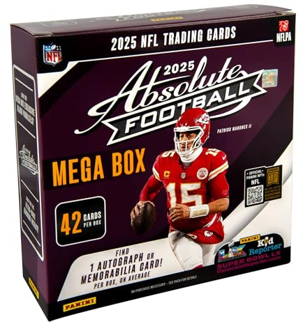 2025–26 Panini Absolute Football Mega Box – Retail Exclusive Parallels & Inserts – NFL Trading Cards – Sealed Retail Mega Box