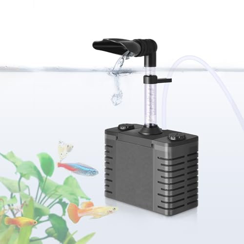 PYPABL Fish Tank Sponge Filter, Ultra Quiet Oxygenation Sponge Filter, Triple Filtration Fish Tank Filter with Biochemical Sponge Ceramic Balls, for 15-110L Tank