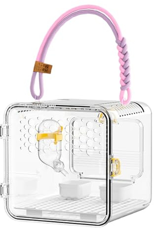 Travel Bird Transport Box, Breathable Portable Cage, Transport Box for Conure Parakeets, for Parakeets, Canaries, Budgies, Cockatiels, Lovebirds