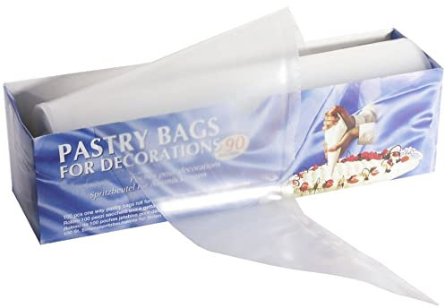 Contacto Einweg-Spritzbeutel, Spritztüten, 50 x 29 cm, à 100 Stück, aus Polyethylen, Materialstärke 90 µm (Mikron)