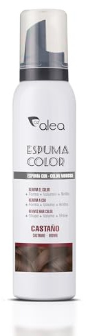 ALEA - Espuma de Color para el Pelo - 143 g - Color Castaño - Reaviva el Tono y Brillo del Cabello - Conserva el Tono Natural o Teñido - Neutraliza Reflejos no Deseados