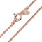 Amberta 14K Rose Gold Plated on 925 Sterling Silver 1.3 mm Heart Chain Necklace Length 14 inch / 36 cm (14)