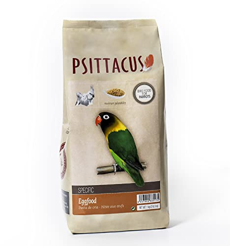 Psittacus Eggfood 1 kg | Breeding Paste for Breeding Parrots | Nymphs, Aratingas, Lovebirds, Parakeets | Premium Bird Feed, 100% Non-GMO
