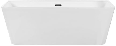 Bañera independiente de acrílico sanitario blanco rectangular individual 170 x 80 cm diseño minimalista Hassel