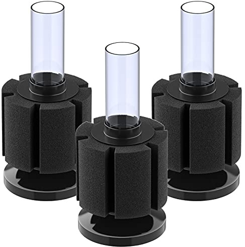 Pawfly 3 Pack Aquarium Sponge Filter Quiet Betta Fry Shrimp and Small Fish Foam Filter for Tiny Fish Tank up to 10 Gallon