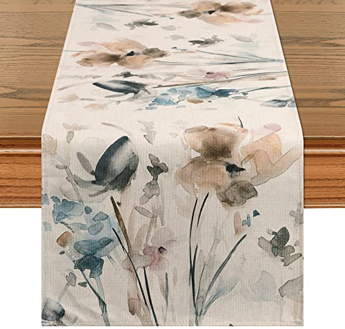 LOMOHOO Tischläufer Dekorationen Orchideen Blumen Tisch Läufer 180cm Tischläufer Vintage Küche Frühling Tisch Dekoration Blume Dekor Abendessen Partei