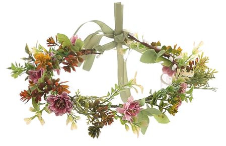 Xinyanmy Blumenkranz Haare Blumenkrone für Mädchen Frauen Künstliche Blumen Krone Blumenstirnband Haar Blumenkranz Haarband Mit Band für Party Festival Hochzeit Zeremonie