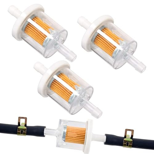 8 mm Benzinfilter, Inline-Benzinfilter, Universal-Kraftstofffilter, Kraftstofffilter für Motorrad, Roller, Motorrad, Generator, Rasenmäher, Auto