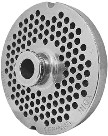 Wolfcut INOX Lochscheibe mit Nabe und 2 Nuten für Fleischwolf Größe 22-4,0 mm Bohrung