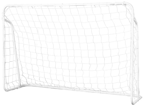 LALAHO But de Football Extérieur, Cage de Foot pour Enfants, 182×120×60 CM, Poteau de But en Acier Galvanisé, Filet de Football en PE Résistant À La Corrosion