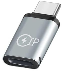 Adaptador Compatible con Conector 8 Pines Hembra a Tipo C USB-C Macho Negro - Compatible con iPhone iPad etc...