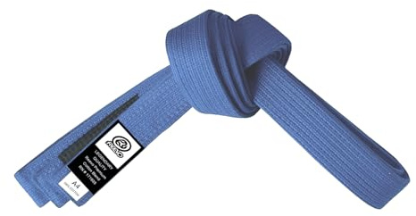 REEVO BJJ Belts - Premium Cotton, IBJJF Compliant, Brazilian Jiu Jitsu Belts (Blue, A3)