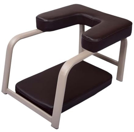 Fenteer Yoga Headstand Bench Headstand Stool Multifunctional Shoulderstand Yoga Chair Inversion Chair for Home Gym Exercise Equipment, Brown